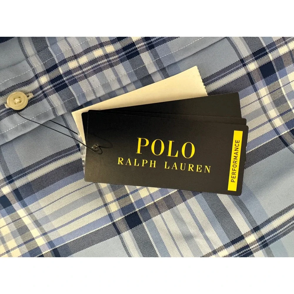 NWT $138 Polo Ralph Lauren 4XLT Pony Plaid‎ Performance Button Down Shirt Tall